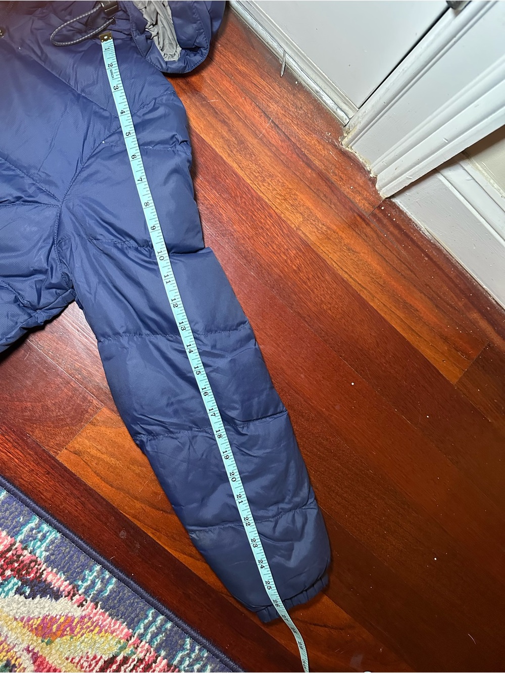 L.L.Bean Goose Down Hooded Puffer Coat Navy Women’s Small - Picture 6 of 9